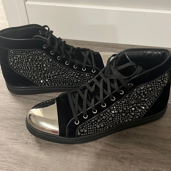 Mens Louis Leeman crystal sneakers - Picture 1 of 5